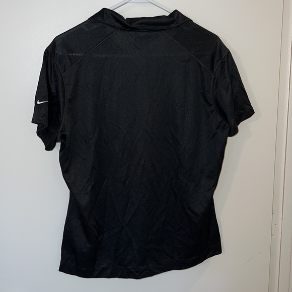 Nike Golf Dri-Fit Black Branded Logo Short Sleeve Polo Top - Picture 2 of 3
